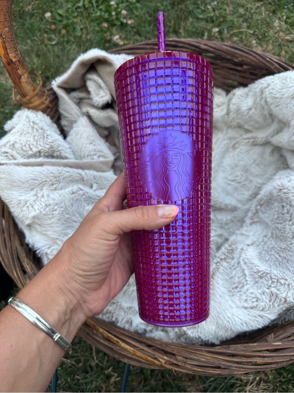 Starbucks Pink Purple Ombre Studded Tumbler